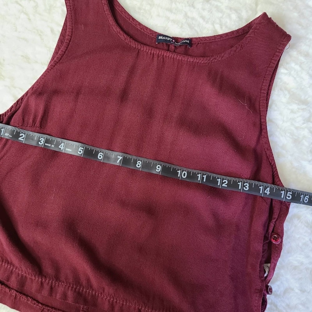 BRANDY MELVILLE | BURGUNDY CROP TANK | SIZE ONE-SIZE - Picture 8 of 12